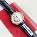 Ronde de Cartier Crocodile Leather Band 29mm 157 Quartz Movement Watch